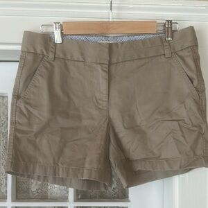 J Crew tan khaki chino cotton shorts.  Size 8